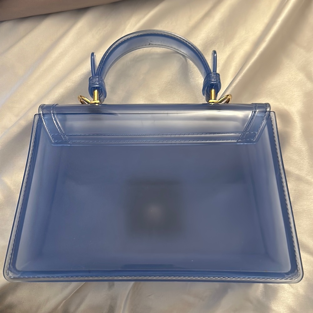 Clear blue bag